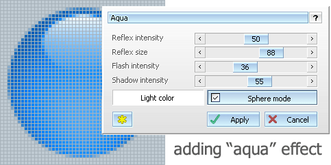 apply the Aqua effect to the current picture