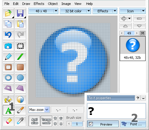Text tool