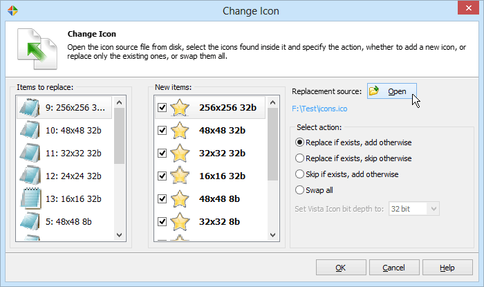 Replace icons in EXE file