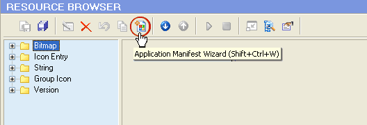 Run the Application Manifest Wizard