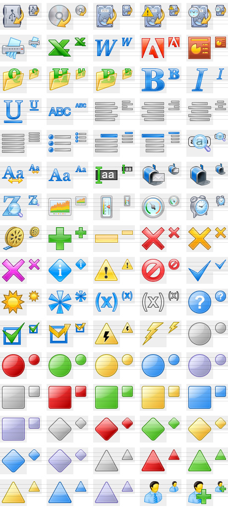With icons in vector format you can resize them or change some details
