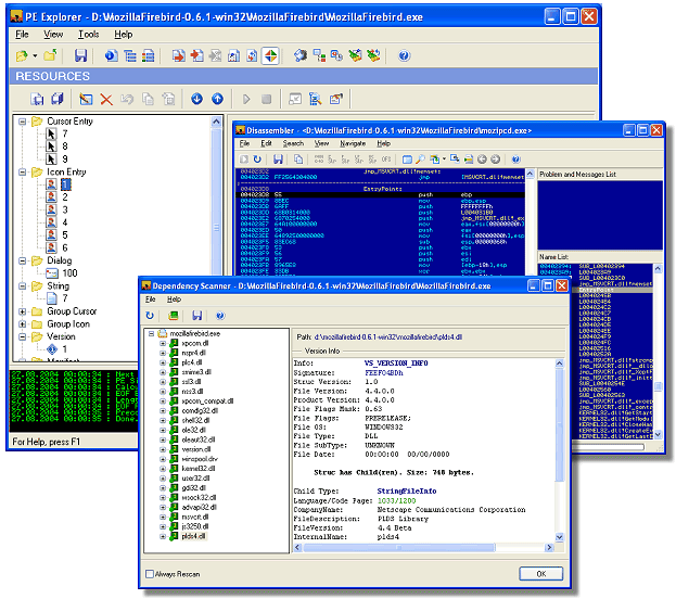 PE Explorer Screenshot