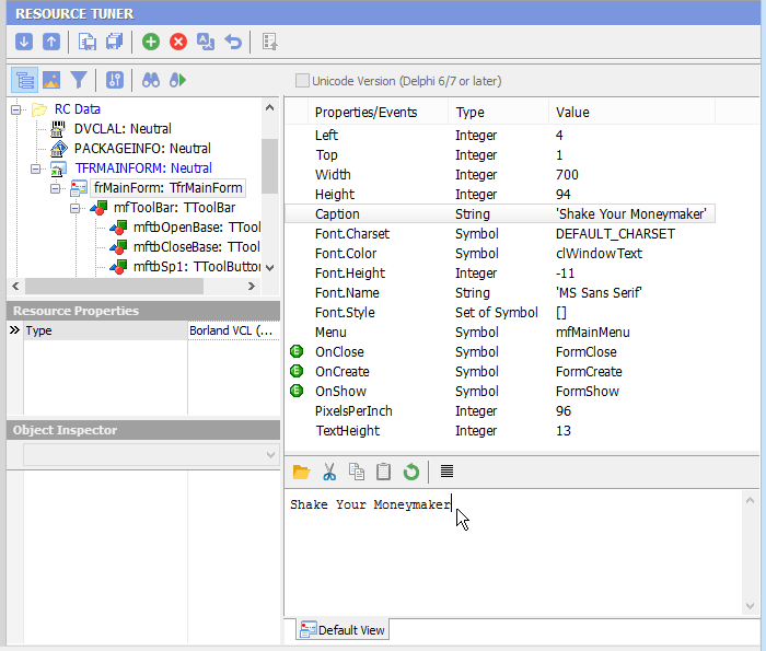 Resource Browser to explore Delphi Forms Resource Browser
