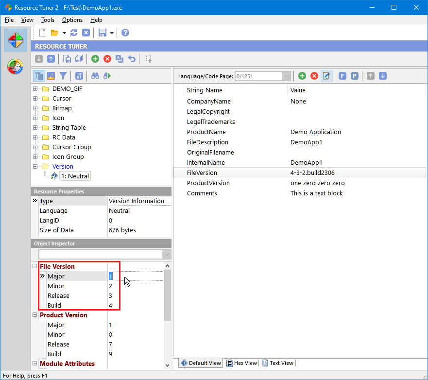 Edit numeric version variables Update File Version