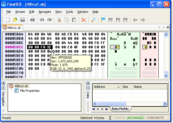 Quick Viewer: Inspecting Hex Data Inspecting data with hex editor