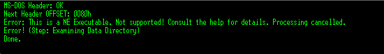 Error: This is an NE Executable Error: This is an NE Executable