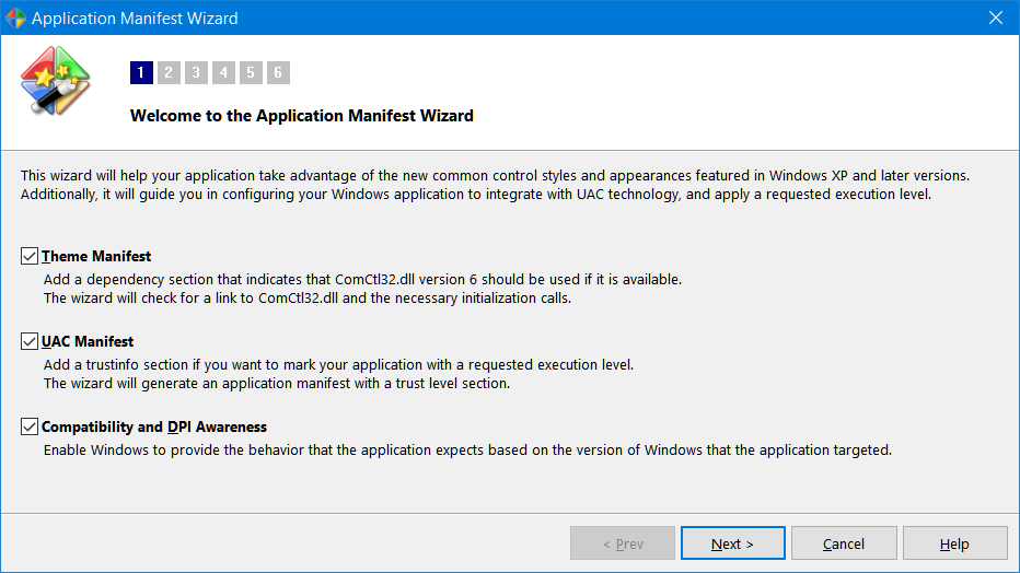 Application Manifest Wizard Application Manifest Wizard